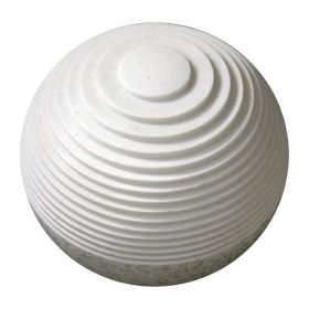 12" White Sandstone LED Garden Stone