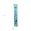 5' Rustic Light Aqua Blue Front Porch Welcome Sign