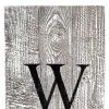 60" Whitewash And Black Solid Wood Welcome Porch Sign
