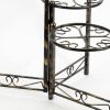 24" Black And Gold Metal Garden Plant Stand