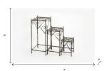 28" Black And Gold Metal Garden Accents Accessories