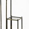 Set of Three Black And Gold Metal Garden Plant Stands