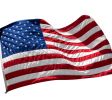 Set of Two Red White And Blue Embroidered Nylon American Flags