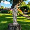 32" Gray Polyresin Virgin Mary Outdoor Statue