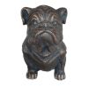 16" Antiqued Bronze Bulldog Outdoor Statue