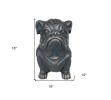 16" Black Polyresin Dog Outdoor Statue