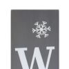 72" Gray And White Solid Wood Welcome Christmas Snowman Porch Sign