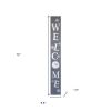 72" Gray And White Solid Wood Welcome Christmas Snowman Porch Sign