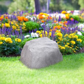 14" Gray Polyresin Faux Rock