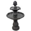 35" Black Heavy Duty Plastic Garden Fountain