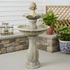46" Light Brown Heavy Duty Plastic Garden Fountain