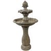 46" Light Brown Heavy Duty Plastic Garden Fountain
