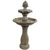 46" Light Brown Heavy Duty Plastic Garden Fountain