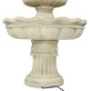 51" White Heavy Duty Plastic Garden Fountain