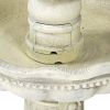 51" White Heavy Duty Plastic Garden Fountain