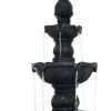 52" Black Heavy Duty Plastic Garden Fountain