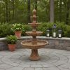 80" Brown Heavy Duty Plastic Garden Fountain