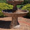 80" Brown Heavy Duty Plastic Garden Fountain