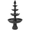 80" Black Heavy Duty Plastic Garden Fountain