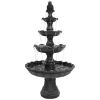 80" Black Heavy Duty Plastic Garden Fountain