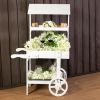 49" White Solid Wood Garden Cart