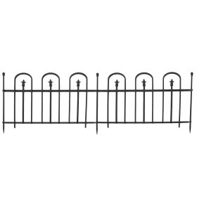 Black Steel Garden Stake
