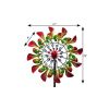 78" Red Green And Yellow Metal Windmill