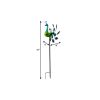 67" Blue And Green Metal LED lights Birds Windmill