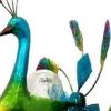 67" Blue And Green Metal LED lights Birds Windmill