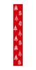 47" Red And White Solid Wood Christmas Christmas Trees Porch Sign