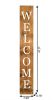 si47" Natural And White Solid Wood Welcome Porch Sign