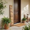 si47" Natural And White Solid Wood Welcome Porch Sign