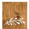 47" Natural And White Solid Wood Home Porch Sign