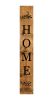 47" Black And Natural Solid Wood Home Porch Sign