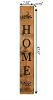47" Black And Natural Solid Wood Home Porch Sign