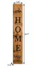 59" Black And Natural Solid Wood Home Porch Sign