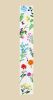 47" White Blue And Green Solid Wood Floral Bouquet Porch Sign