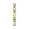 47" Black Blue Cream And Green Solid Wood Daisies Welcome Porch Sign