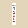 47" Red White And Blue Solid Wood Happy July 4th Porch Sign