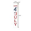47" Red White And Blue Solid Wood Happy July 4th Porch Sign