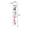 59" Red White And Blue Solid Wood Happy July 4th Porch Sign