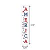 47" Red White And Blue Solid Wood God Bless America Porch Sign