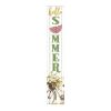 Outdoor46" White Yellow And Green Solid Wood Bicycle Floral Hello Summer Porch Sign