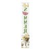 Outdoor46" White Yellow And Green Solid Wood Bicycle Floral Hello Summer Porch Sign