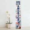 46" Red White And Blue Solid Wood God Bless America Porch Sign