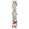 46" White Green And Red Solid Wood Front Porch Sittin' Butterfly Porch Sign
