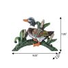 8" Black Green And Brown Iron Duck Garden Hose Hanger