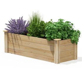 48 in x 16 Premium Cedar Wood Raised Garden Bed - Made in USA