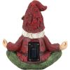 Zen Garden Meditating Yoga Solar Gnome Statue