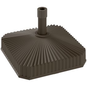 Square Patio Umbrella Base Holder, Heavy Duty Outdoor Umbrella Stand Base, Filled Up to 42lbs with Stand or 33lbs with Water for Garden, Poolside